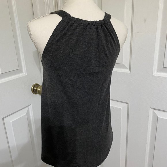 S Xhilaration Top Tan/Multi Colored Front and Charcoal Gray Back - Picture 5 of 7